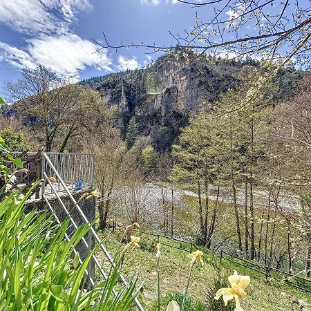 Gorges Du Tarn : Charmant Gite Avec Vue Sur Le Tarn Sainte-Énimie Extérieur photo