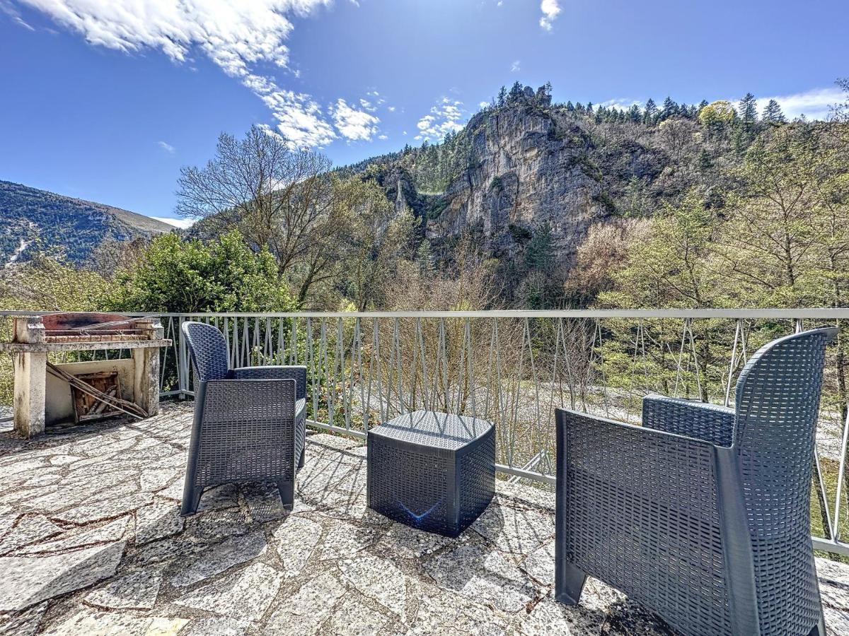 Gorges Du Tarn : Charmant Gite Avec Vue Sur Le Tarn Sainte-Énimie Extérieur photo